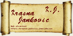 Krasna Janković vizit kartica